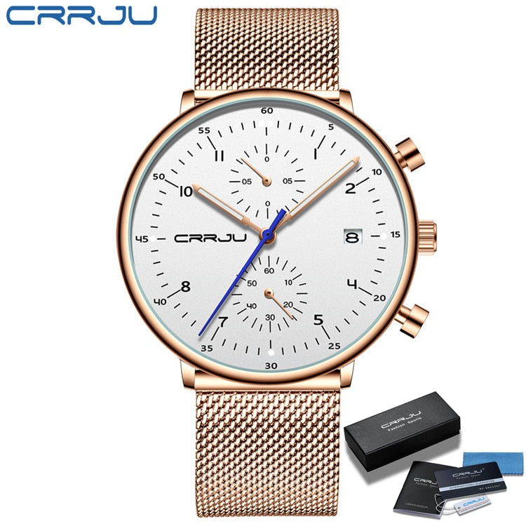 Herren Armbanduhr Silber Edelstahl Fashion Luxus Military Business Uhr