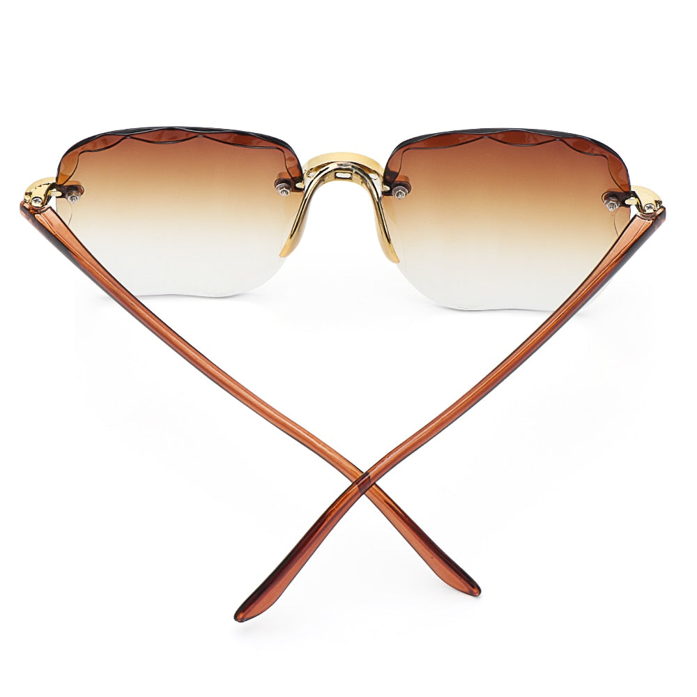 Damen Herren Randlose Sonnenbrille Luxus Shades UV400 Brillen Sonnenbrillen Neu