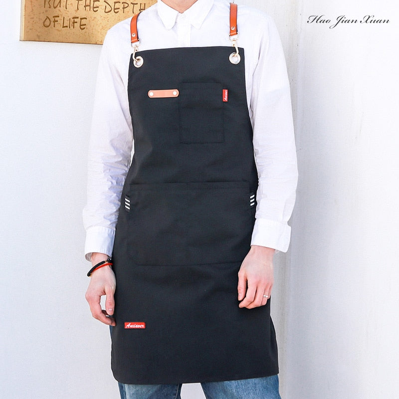 Chef Schürze Kochschürze Kellner Bistroschürze Küchenschürze Grillschürze Latzschürze