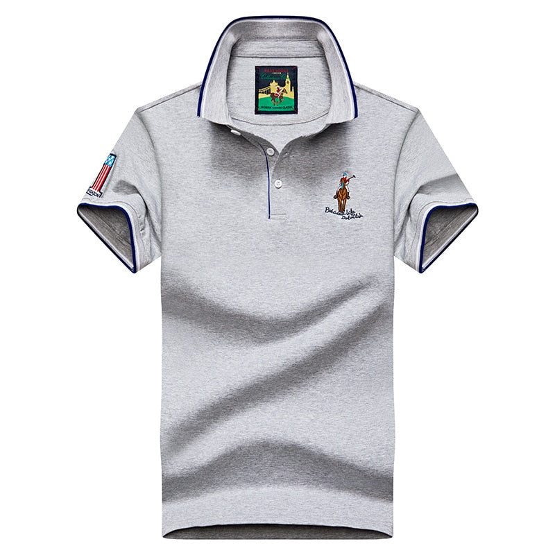 Herren Poloshirt Kontrast Kragen Polo Kurzarm Slim Fit Hemd Polohemd T-Shirt NEU