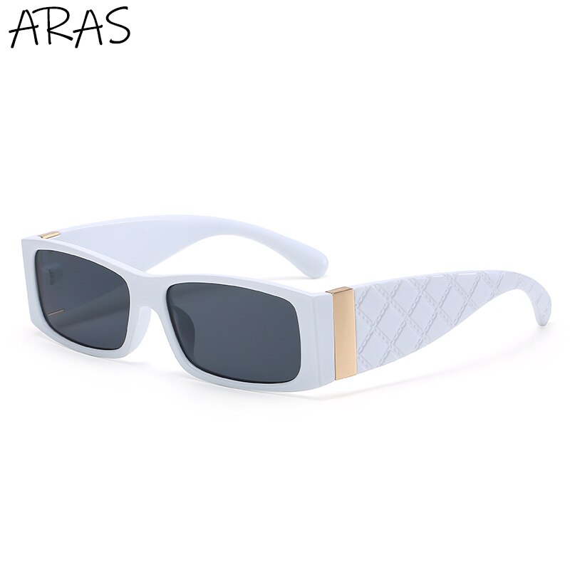 Designer Rechteck Sonnenbrille Damen Quadratische Kleine Gläser Vintage UV400