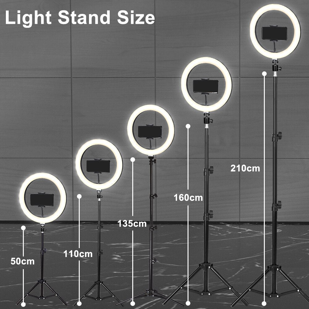 Selfie Ringlicht mit Stativ-Ständer 6 Zoll LED Ring Fotografie