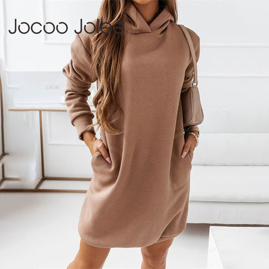 Damen Kapuzen Kleid  Stretch Pulloverkleid Party Bodyconkleid Minikleid Pullover Tunika