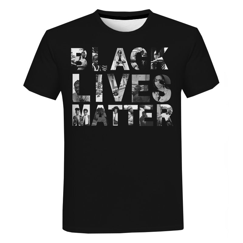 T-Shirt Unisex Streetwear Fashion Black Lives Matter I Can't Breathe George Floyd
