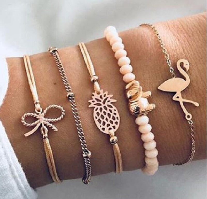 SET Armband Damen  Freundschaftsarmband Yoga Bettelarmbänder Makramee