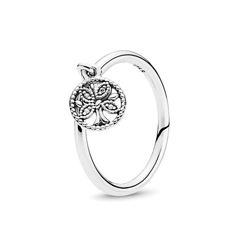 Massiv Sterling Silber 925 Ring filigran Fashion Damenring mit 3A Zirkonia