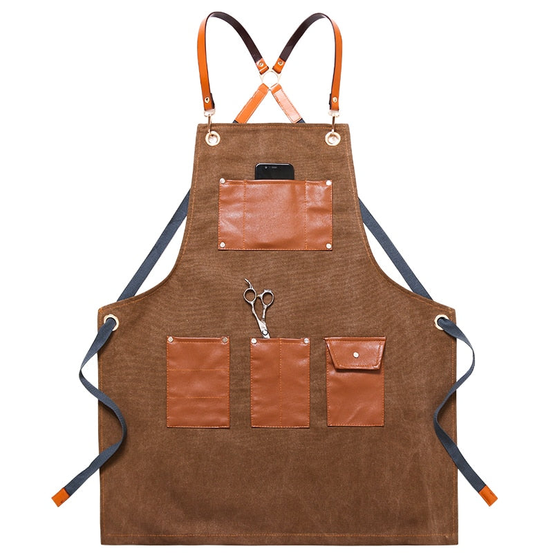 Chef Schürze Kochschürze Kellner Bistroschürze Küchenschürze Grillschürze Latzschürze