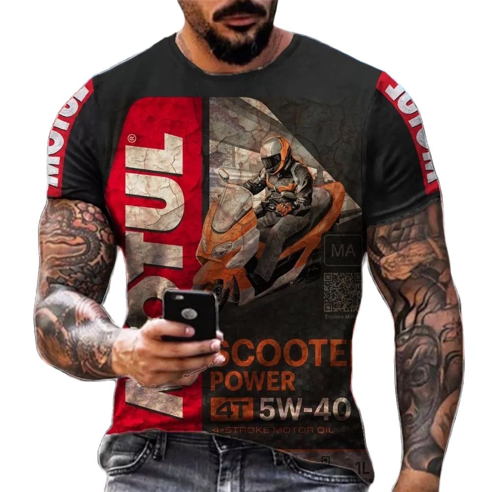 Männer Metal Retro Vintage 3D T-Shirt Rundhals Unisex Sommer Streetwear