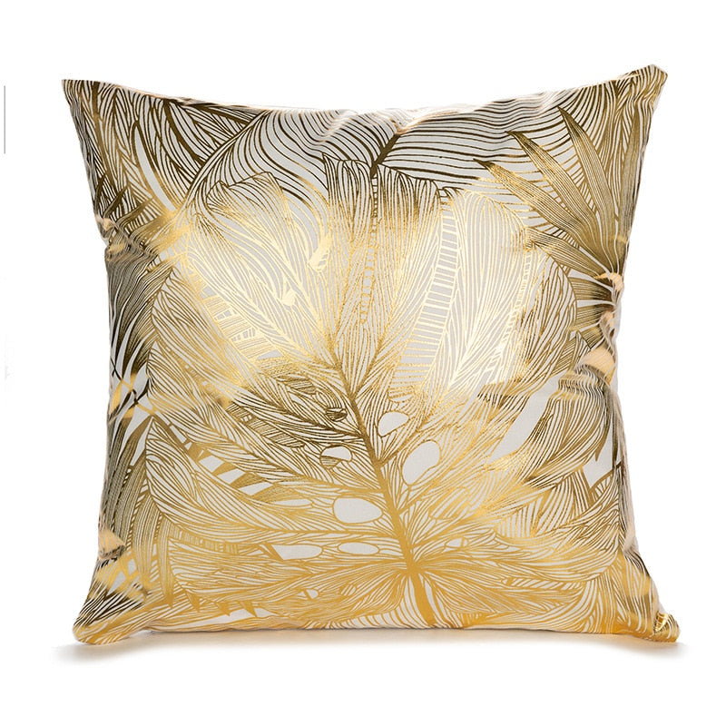 Kissenbezug Goldfolie bedruckt schwarz - gold seidig superweich 45cm x45cm NEU