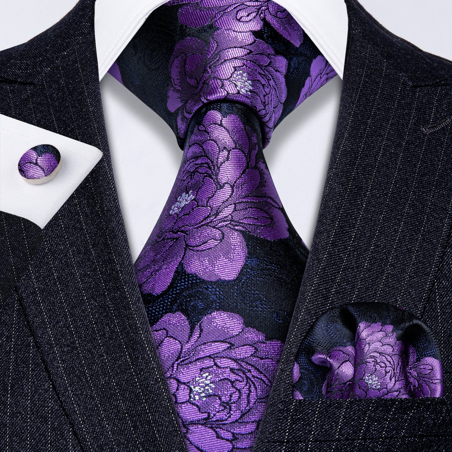 Fashion Seide Krawatte Lila Herren Hochzeit Konfirmation Männer Business