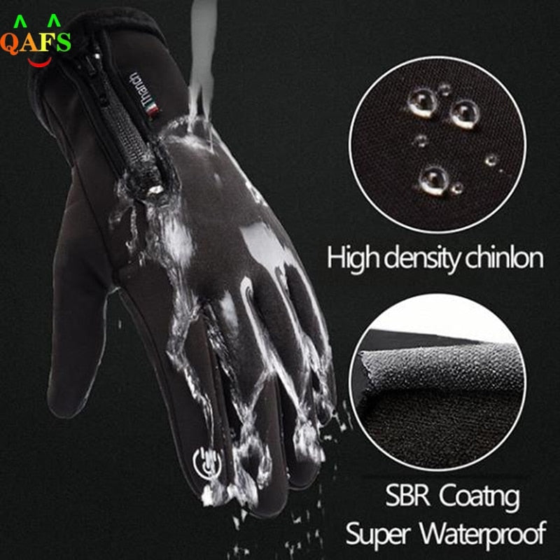 Fahrradhandschuhe Damen Herren Thermo Winter Handschuhe Touchscreen Wasserdicht