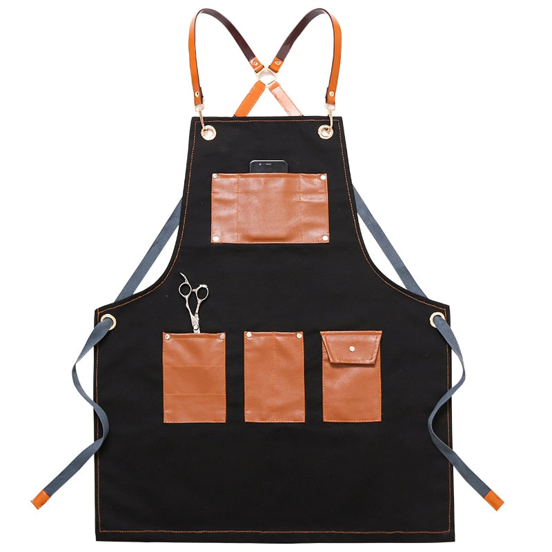 Chef Schürze Kochschürze Kellner Bistroschürze Küchenschürze Grillschürze Latzschürze