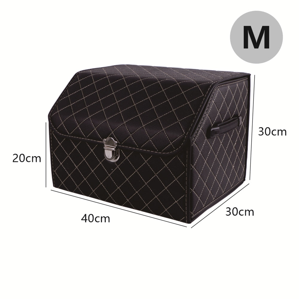 Leder Aufbewahrungsbox Kofferraum Organizer Auto Tasche Klappbarer