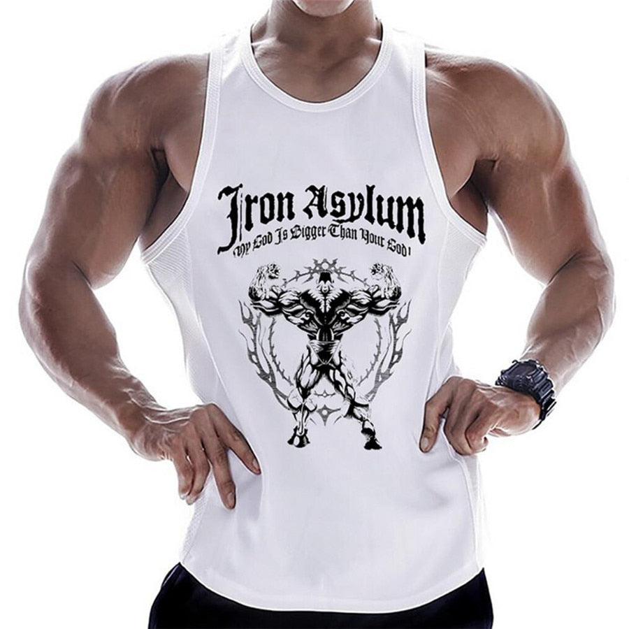 Tanktop T-Shirt Muskelshirt Achselshirt Sport Basic Unifarben Herren