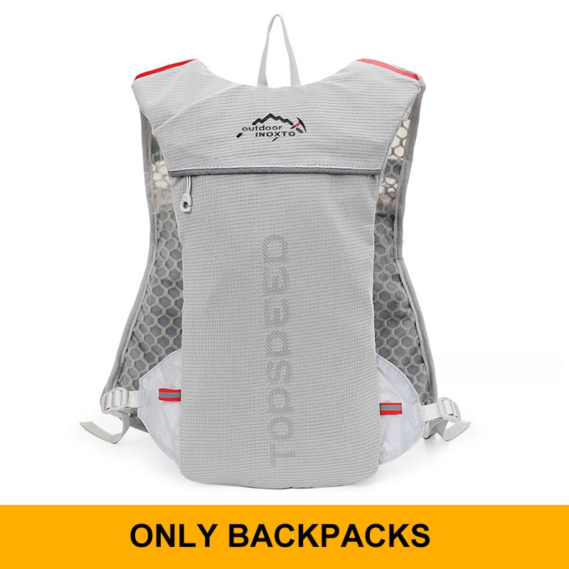 INOXTO trail Ultraleichter Fahrrad Lauf Rucksack mit 5-Liter Trinksystem und Reflektoren