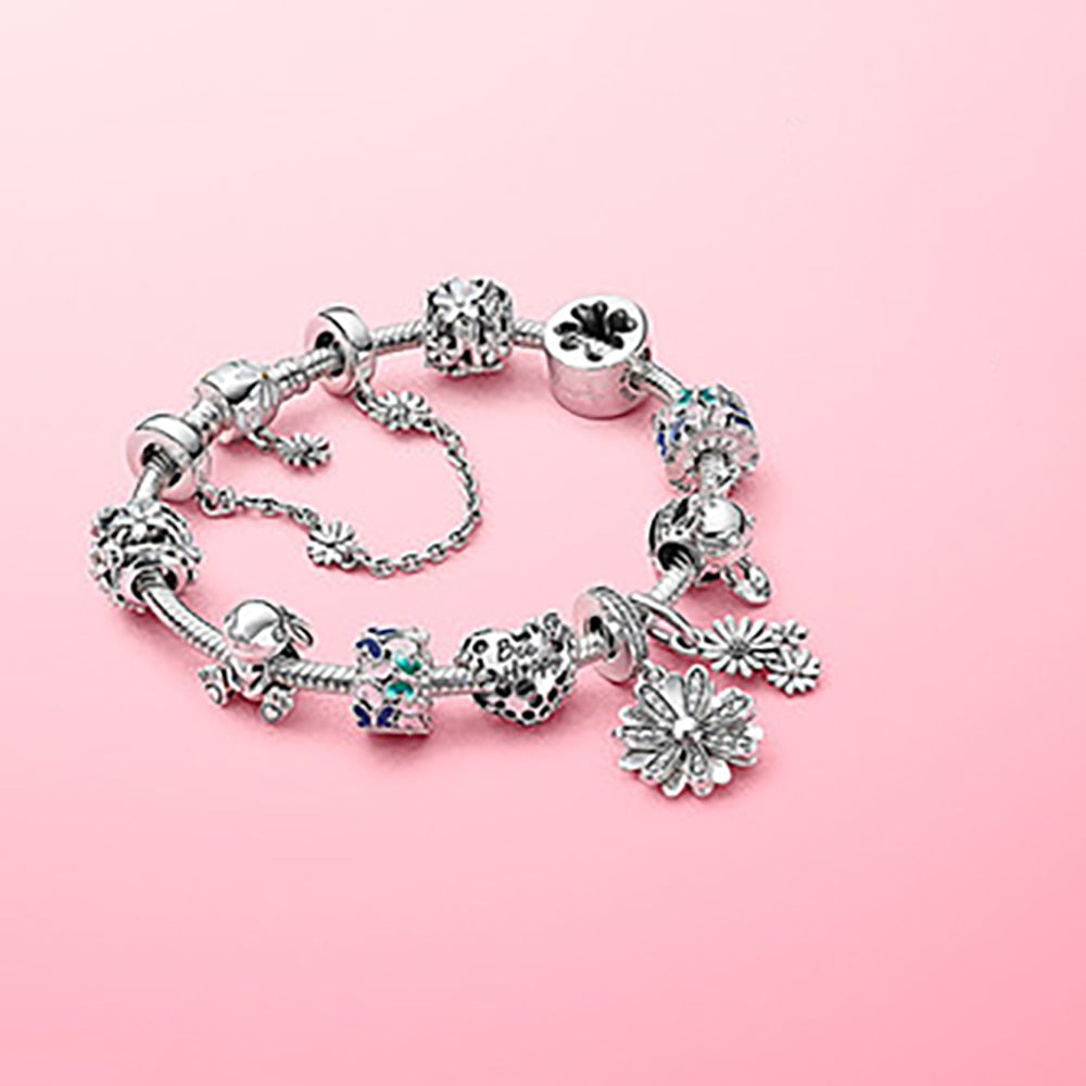 Bettelarmband Sammelarmband aus 925er Silber Charms Armband Damen