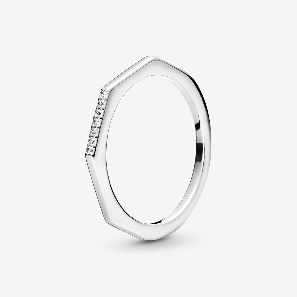 Massiv Sterling Silber 925 Ring filigran Fashion Damenring mit 3A Zirkonia