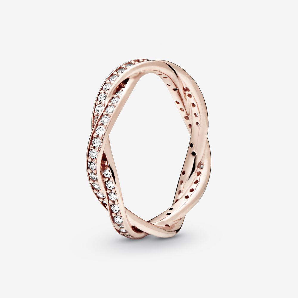 Massiv Sterling Silber 925 Ring filigran Fashion Damenring mit 3A Zirkonia