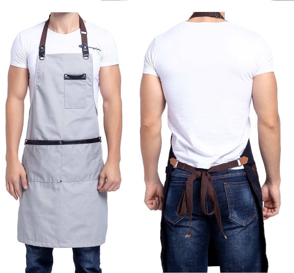 Chef Schürze Kochschürze Kellner Bistroschürze Küchenschürze Grillschürze Latzschürze