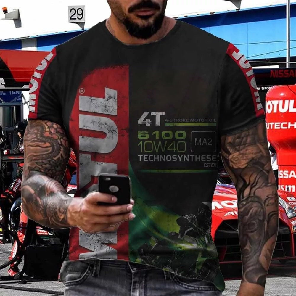 Männer Metal Retro Vintage 3D T-Shirt Rundhals Unisex Sommer Streetwear
