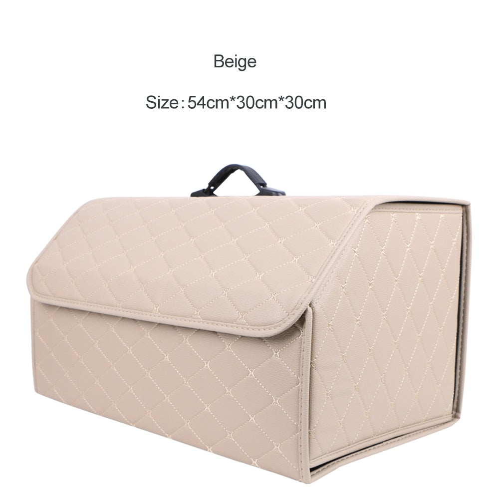 Leder Aufbewahrungsbox Kofferraum Organizer Auto Tasche Klappbarer