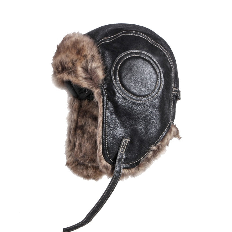 Fliegermütze Wintermütze Fellmütze Schapka Uschanka Pilotenmütze Mütze