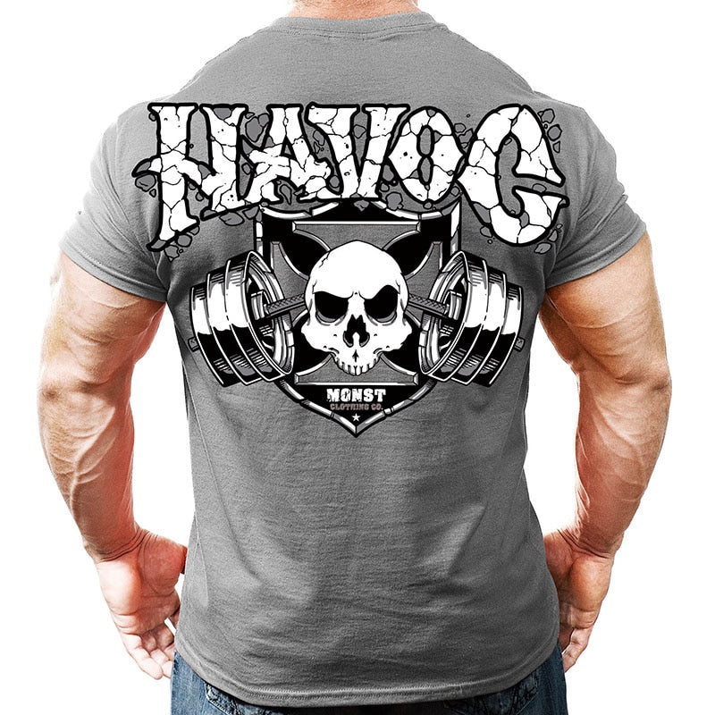GYM Shirt Sport T-Shirt Men Herren Fitness Sportswear Unisex Streetwear