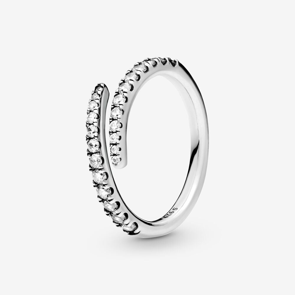 Massiv Sterling Silber 925 Ring filigran Fashion Damenring mit 3A Zirkonia
