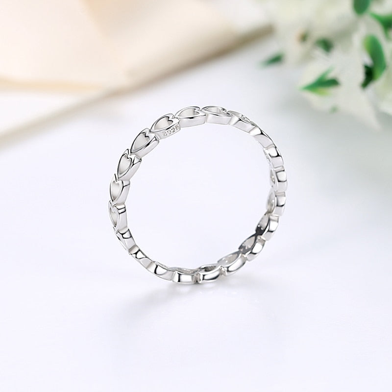 Massiv Sterling Silber 925 Ring filigran Fashion Damenring mit 3A Zirkonia