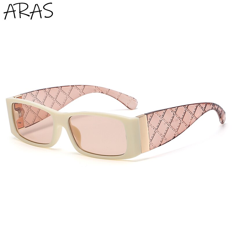 Designer Rechteck Sonnenbrille Damen Quadratische Kleine Gläser Vintage UV400