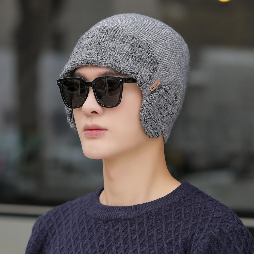 Warme Herren Frauen Wintermütze Fleece Mütze Strickmütze Kappe Hut Unisex Cap