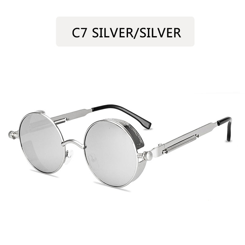 Herren Designer Sonnenbrille Polarisierte Retro Damen Metall Runde Gläser UV400