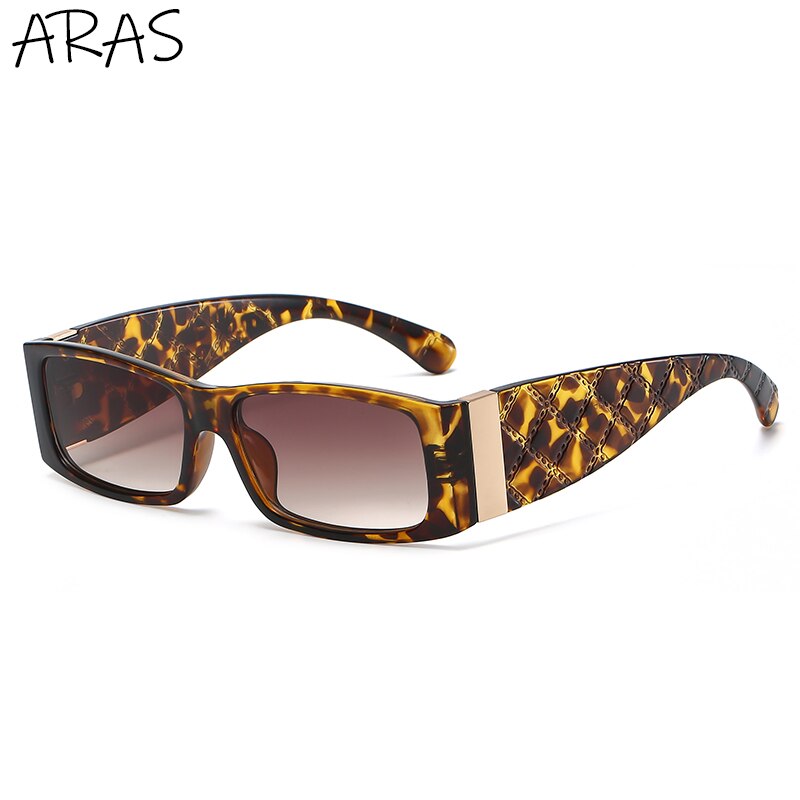 Designer Rechteck Sonnenbrille Damen Quadratische Kleine Gläser Vintage UV400