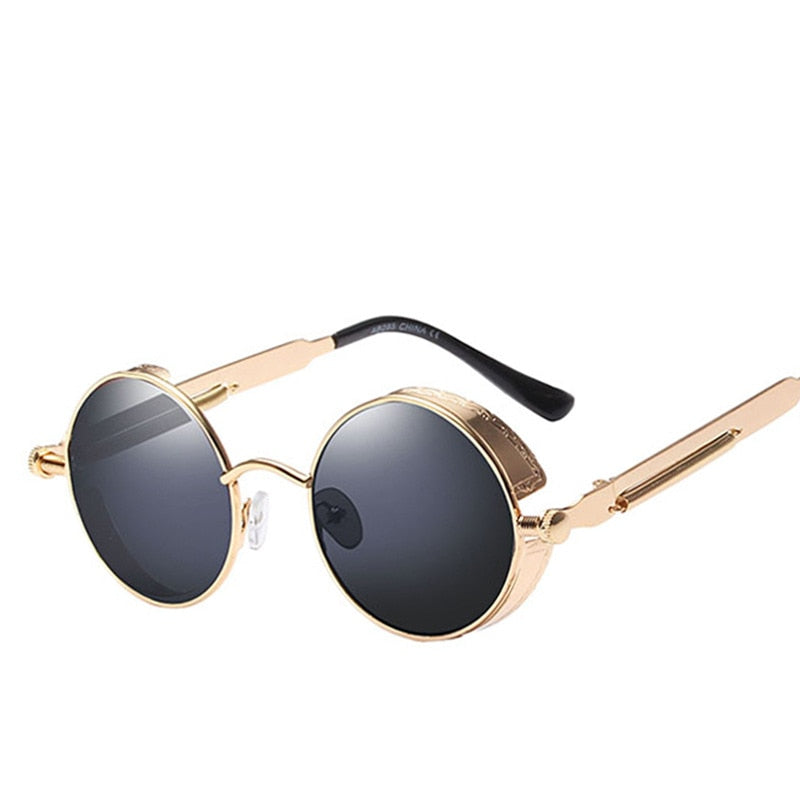 Herren Designer Sonnenbrille Polarisierte Retro Damen Metall Runde Gläser UV400