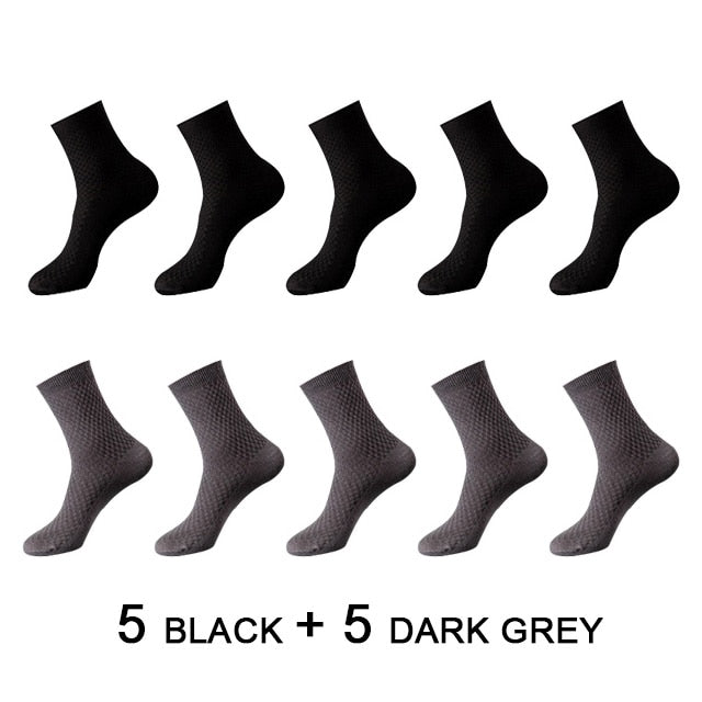 10 Paar Herren Business Socken aus Bambusfaser Atmungsaktives größe 38-45