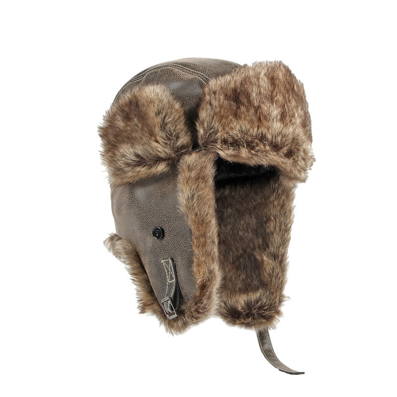 Fliegermütze Wintermütze Fellmütze Schapka Uschanka Pilotenmütze Mütze