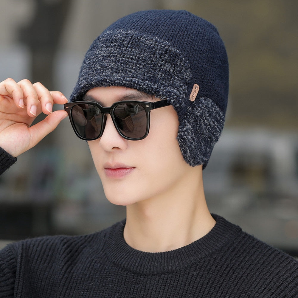 Warme Herren Frauen Wintermütze Fleece Mütze Strickmütze Kappe Hut Unisex Cap
