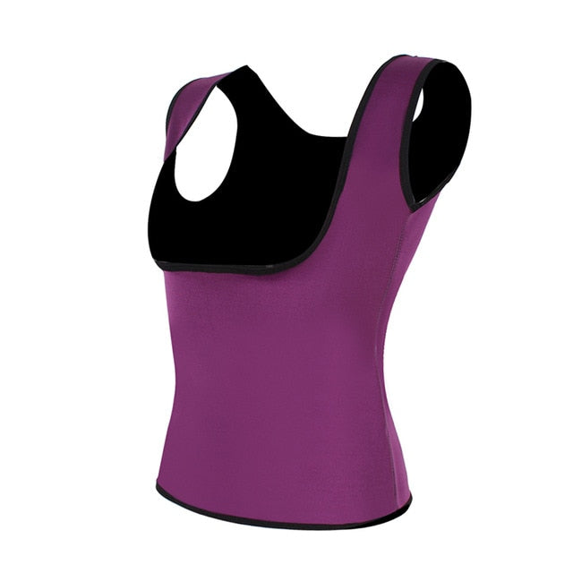 Damen Sauna Weste Abnehmen Schwitz Sport Shirt Polymer Taillentrainer Mieder