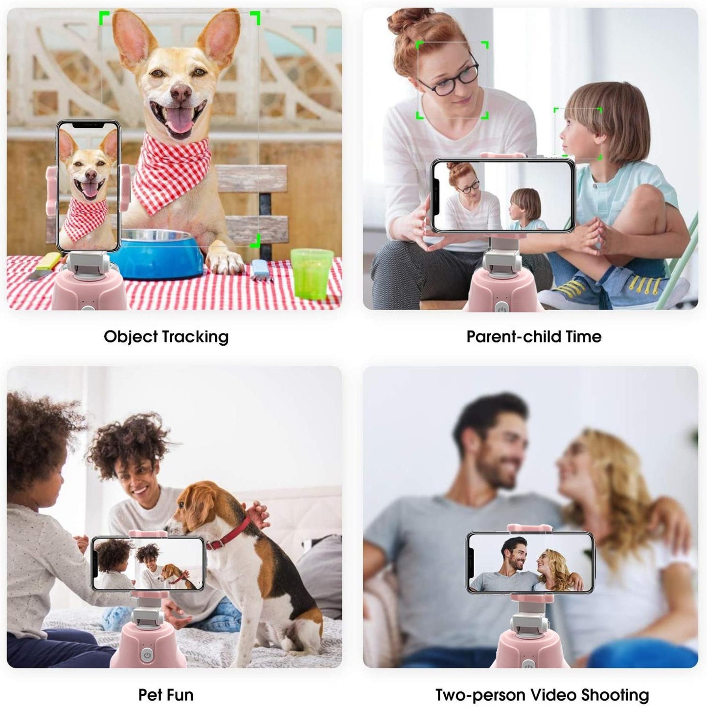 intelligente Smartphone-Halterung tragbarer Selfie-Stick, um 360 ° drehbare Objekt