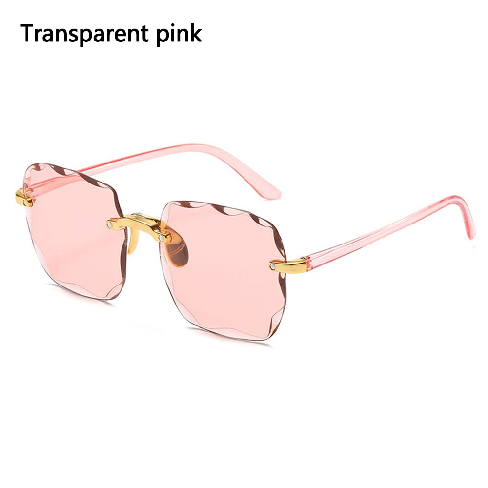 Damen Herren Randlose Sonnenbrille Luxus Shades UV400 Brillen Sonnenbrillen Neu