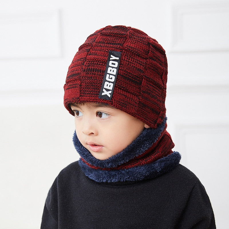 Warme Herren Wintermütze und Schal Fleece Mütze Strickmütze Kappe Hut Unisex