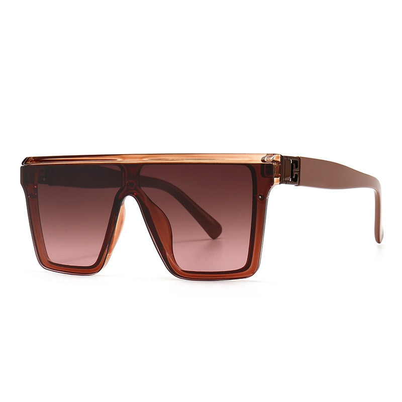 Damen Designer Sonnenbrille Herren Quadratische Übergröße Gläser Vintage UV400