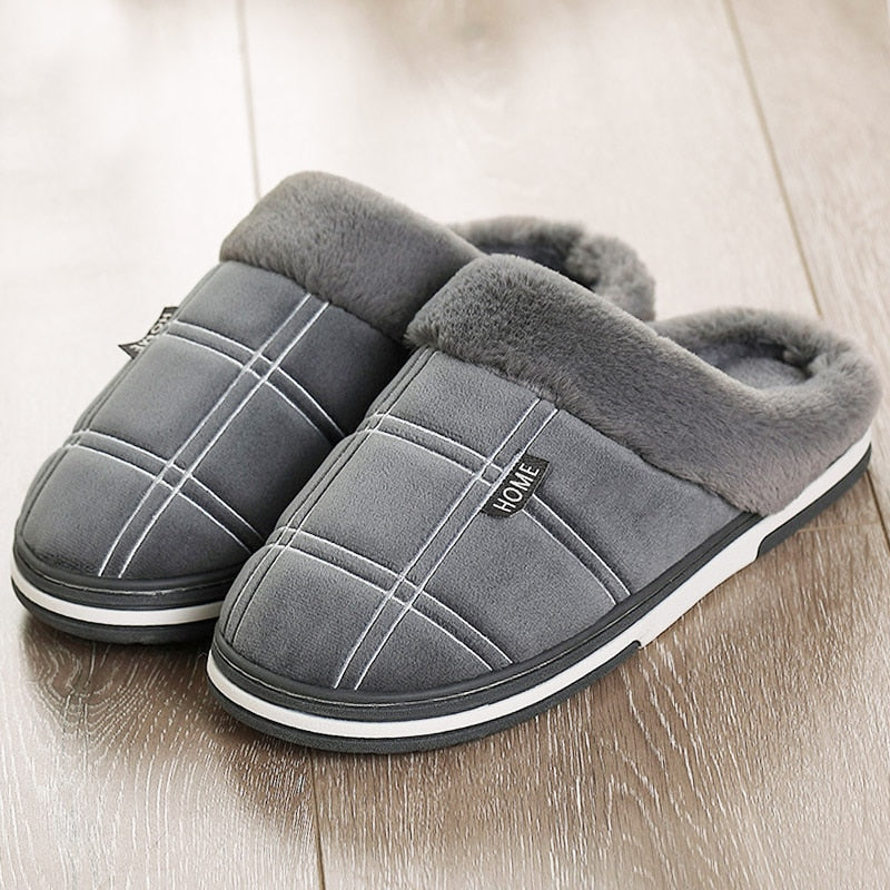 Herren Damen Hausschuhe Pantoffeln Winterschuhe Plüsch Samt Slippers Wärme gefüttert