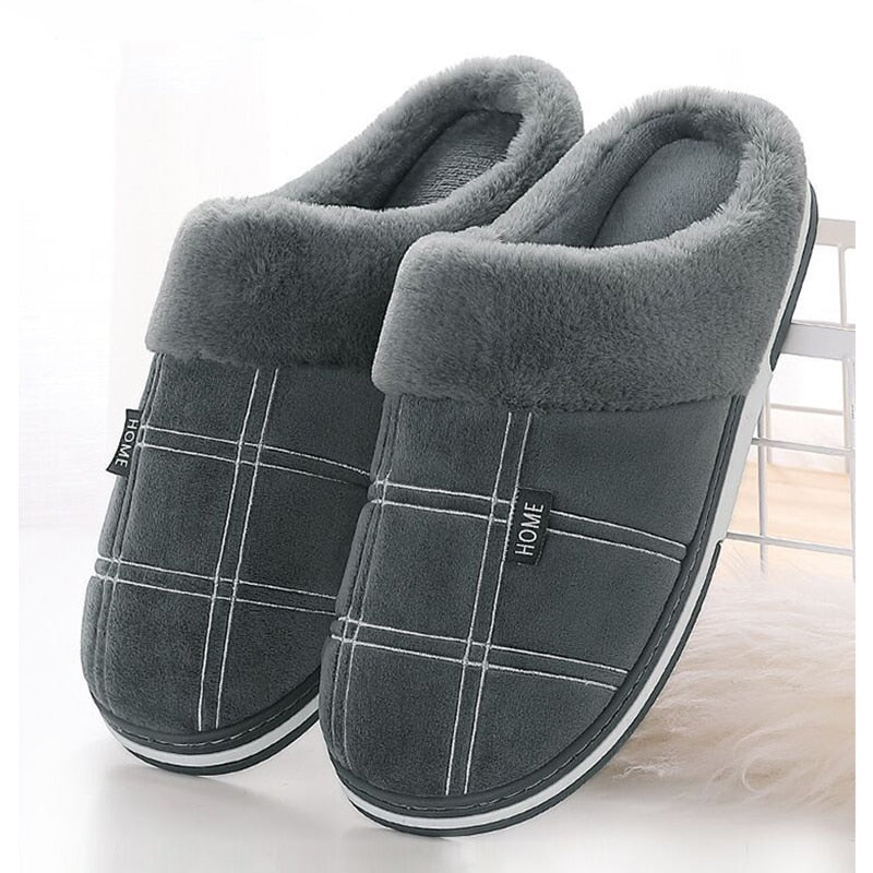 Herren Damen Hausschuhe Pantoffeln Winterschuhe Plüsch Samt Slippers Wärme gefüttert