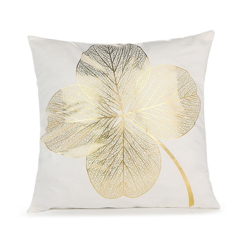 Kissenbezug Goldfolie bedruckt schwarz - gold seidig superweich 45cm x45cm NEU