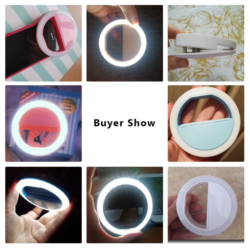 LED Ring Blitz Universal Selfie Licht Tragbares Handy 36 LEDs Selfie Lampe Leuchtring Clip Für iPhone 11 X XR Samsung