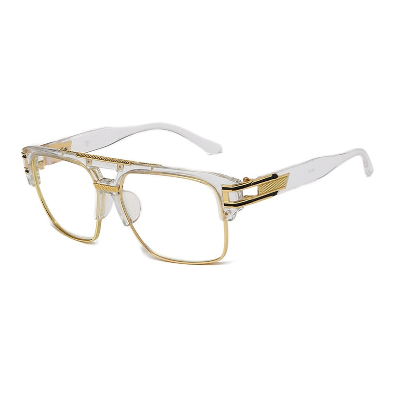Klassische Designer Luxus Sonnenbrille Damen Herren Quadratische Übergröße Gläser