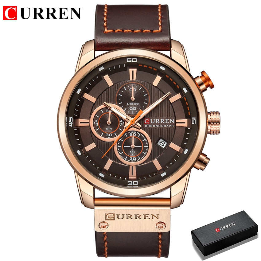 Herren Armbanduhr Silber Schwarz Edelstahl Fashion Luxus Chronograph  Business