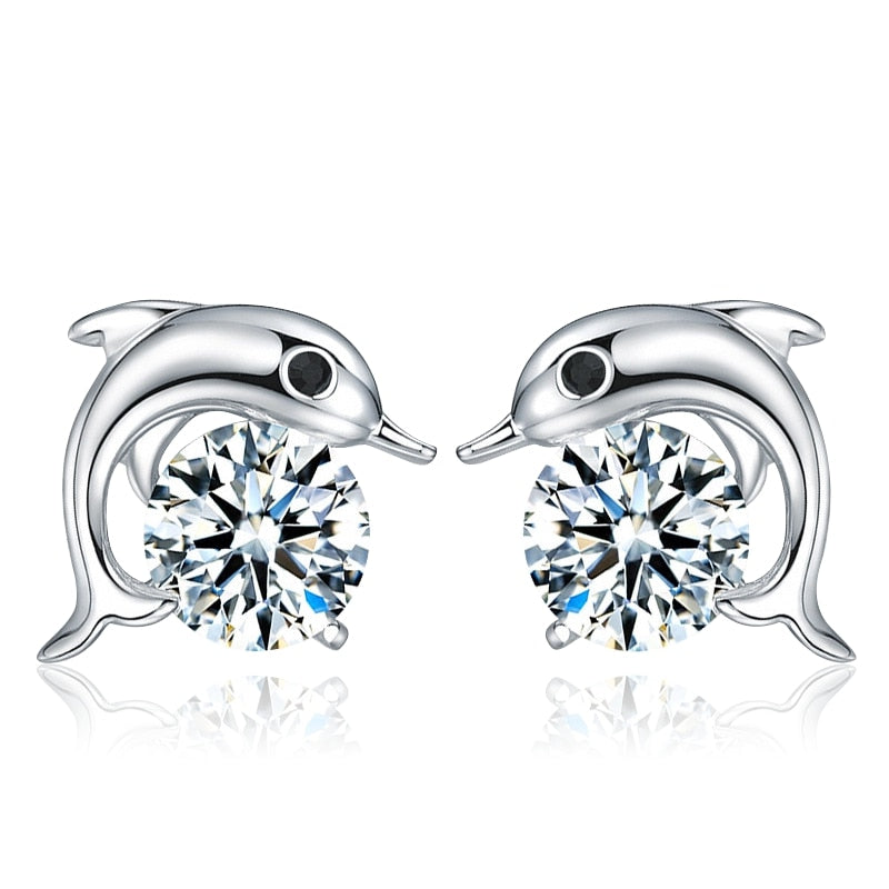 1 Paar Creolen aus 925 sterling Silber Ohrringe Ohrschmuck Zirkonia Ohrstecker