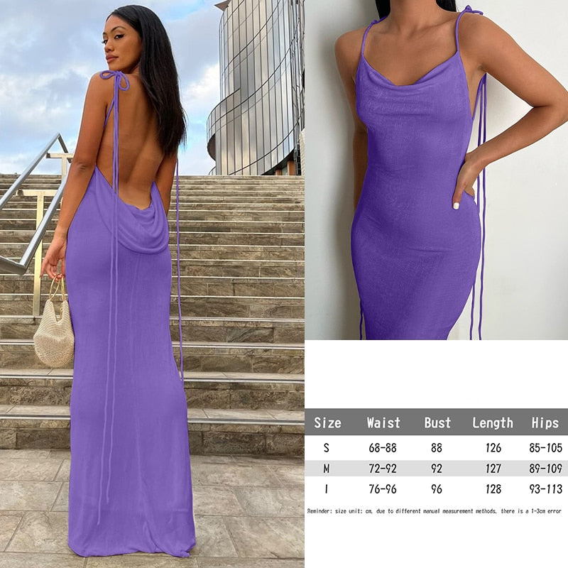 Damen Rückenfrei Sommer Partykleid Cocktail Abendkleid Kleid Clubwear